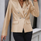 IVY LANE BUTTON UP COLLARED NECK BLAZER