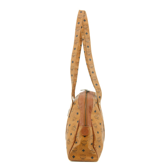 MCM Monogram Leather Brown Shoulder Bag #5804
