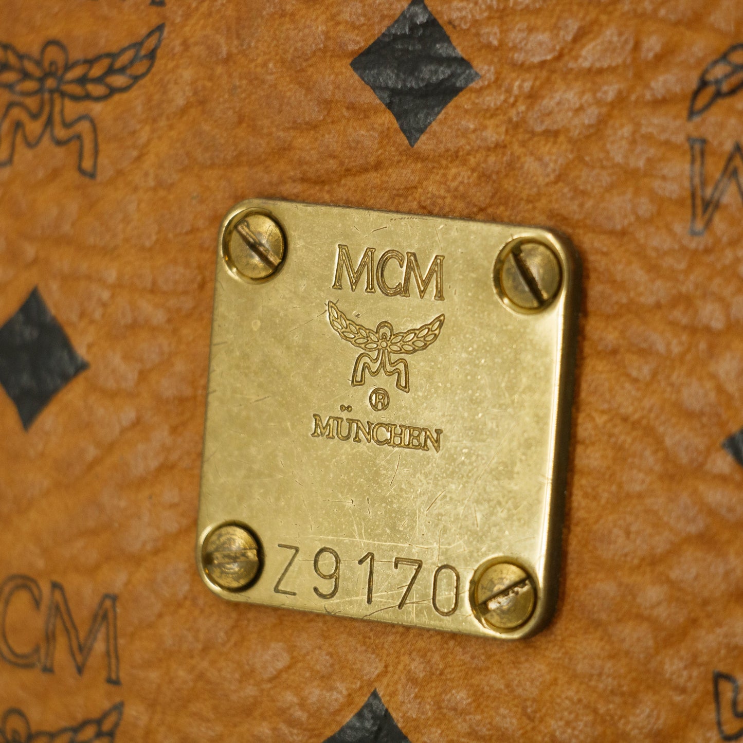 MCM Monogram Leather Brown Shoulder Bag #5804