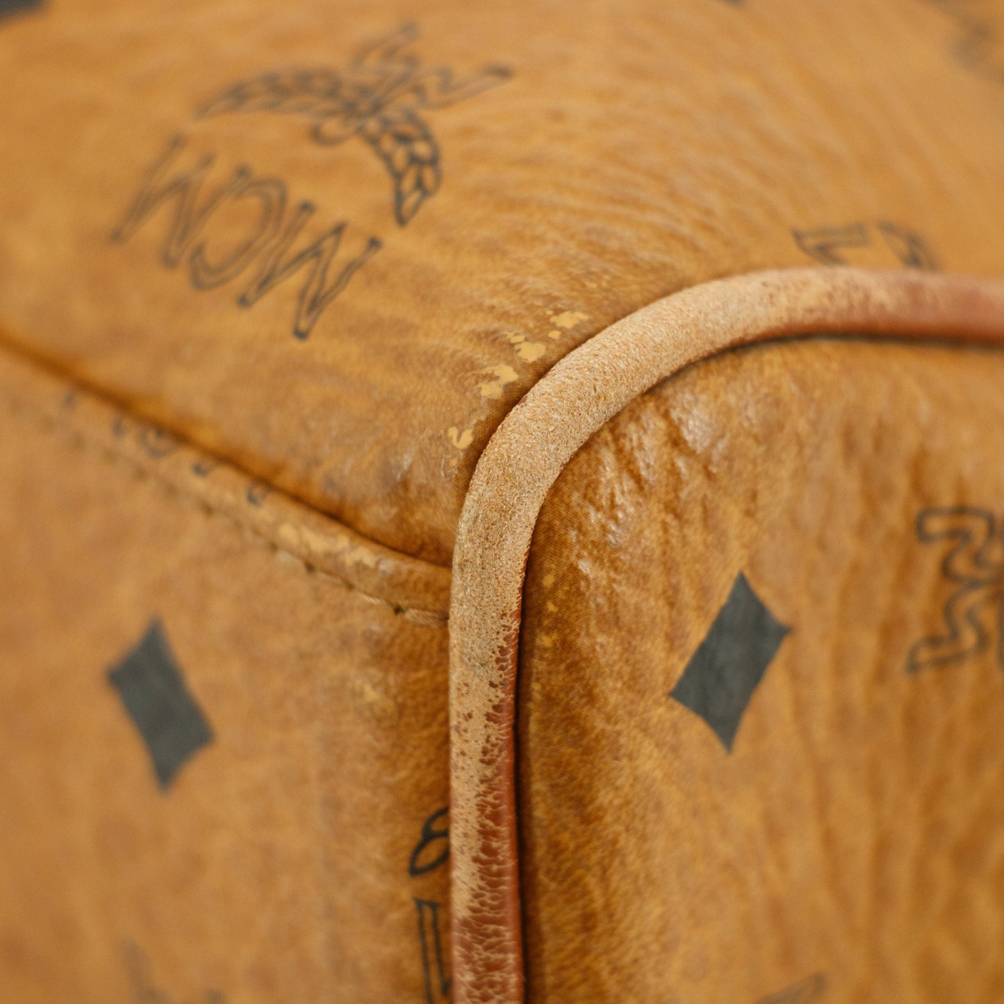 MCM Monogram Leather Brown Shoulder Bag #5804
