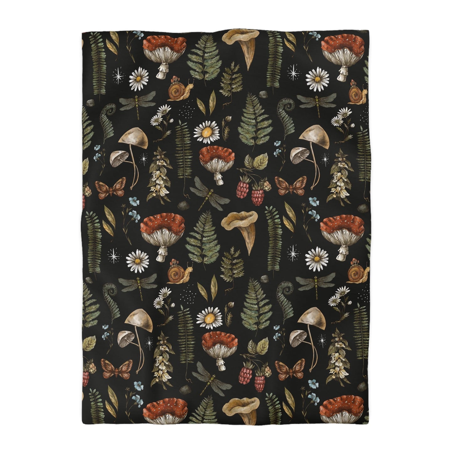DARK FOREST PATTERN MICROFIBER DUVET COVER