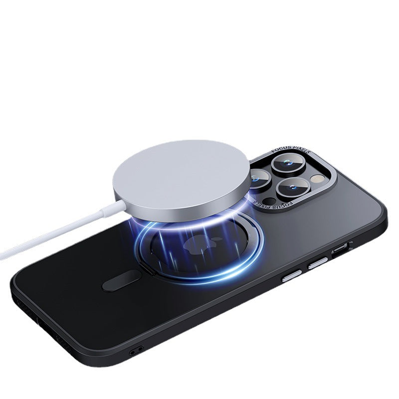 STAND TRANSPARENT FROSTED MAGSAFE IPHONE CASE