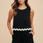 ANNIE WEAR RIC RAC TRIM DETAILED TOP & SHORTS SET