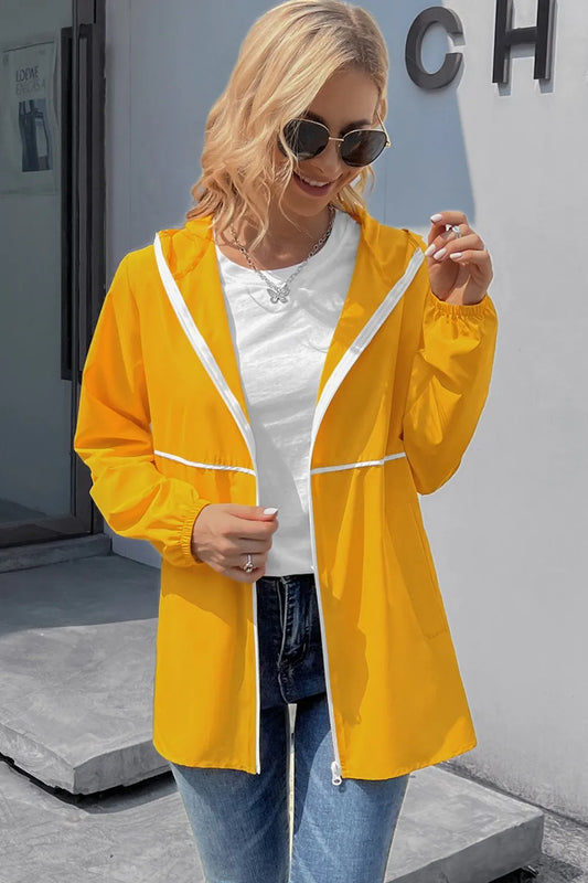 IVY LANE ZIP UP LONG SLEEVE HOODED WATERTIGHT JACKET