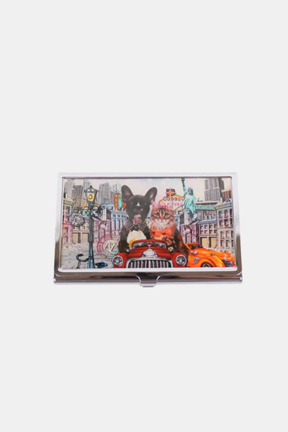 NICOLE LEE USA PRINTED BUSINESS CARD CASE