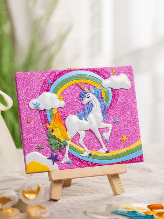 RELIEF UNICORN 3D ACRYLIC PAINTING