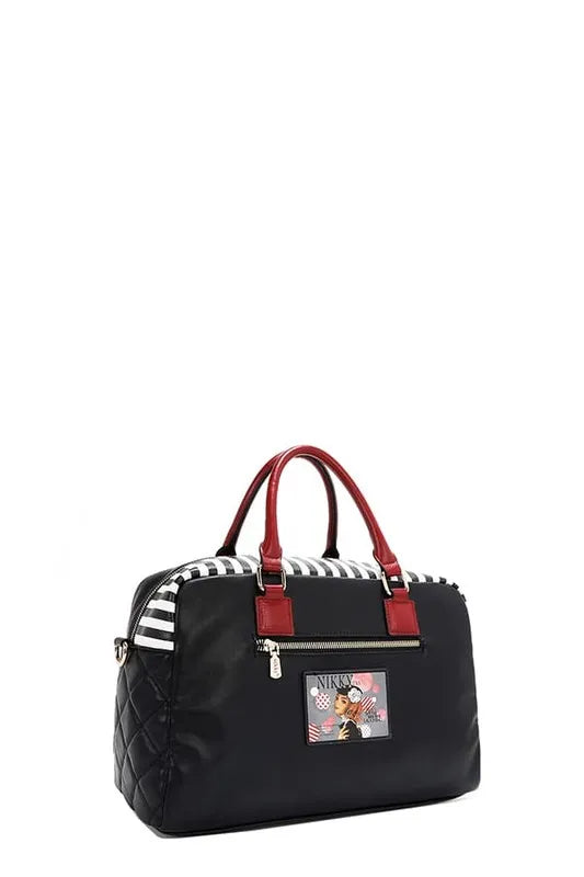 NICOLE LEE USA ECO-LEATHER BOSTON BAG