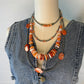 5mm Sterling Pearl and Spiny Oyster necklace - 18 Inch