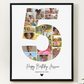 5th Birthday Photo Collage Canva Template – Editable Milestone Poster