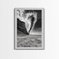 TORNADO BEACH SCENE, STORMY SKIES, BLACK AND WHITE DRAMA, NATURE PHOTOGRAPHY, FRAMED CANVAS PRINT, OFFICE WALL ART, MOODY MINIMALIST DECOR