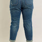 JUDY BLUE FULL SIZE HW VINTAGE WASH JEANS W/ DRAWSTRING PLUS SIZE