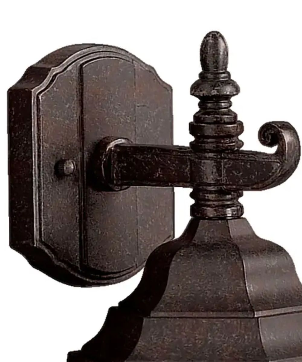 TOWNHOUSE 1-LIGHT 16"H OUTDOOR WALL LIGHT FIXTURE, TANNERY BRONZE FINISH BY KICHLER