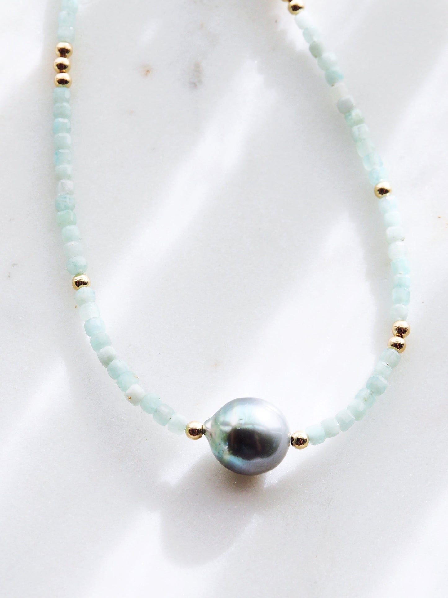 TAHITIAN PEARL AND GEMSTONE NECKLACE - IOLANA