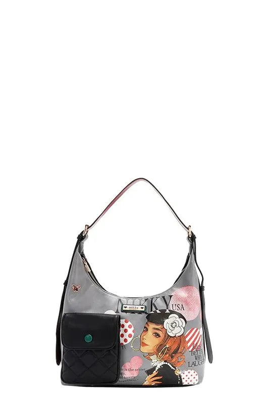 NICOLE LEE USA ADJUSTABLE STRAP SHOULDER BAG