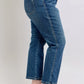 JUDY BLUE FULL SIZE HIGH WAISTED RIGID MAGIC NON-DESTROY STRAIGHT LEG JEANS PLUS SIZE