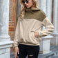IVY LANE POCKETED COLOR BLOCK QUARTER ZIP HOODIE