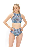 TIE-DYE HIGH WAIST BIKINI (BOTTOM)