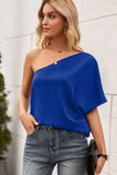 IVY LANE SINGLE SHOULDER HALF SLEEVE T-SHIRT