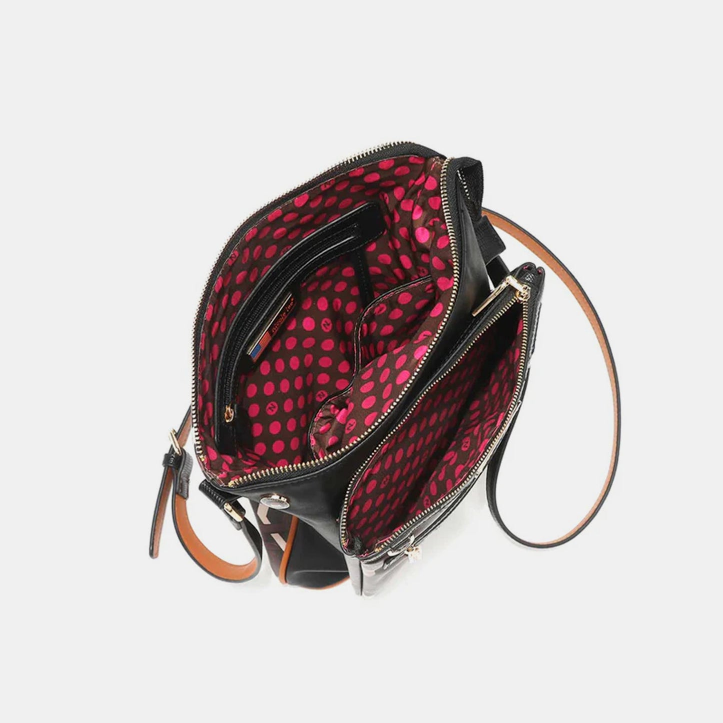 NICOLE LEE USA GEOMETRIC PATTERN CROSSBODY BAG