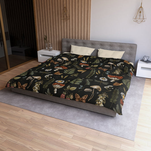 DARK FOREST PATTERN MICROFIBER DUVET COVER