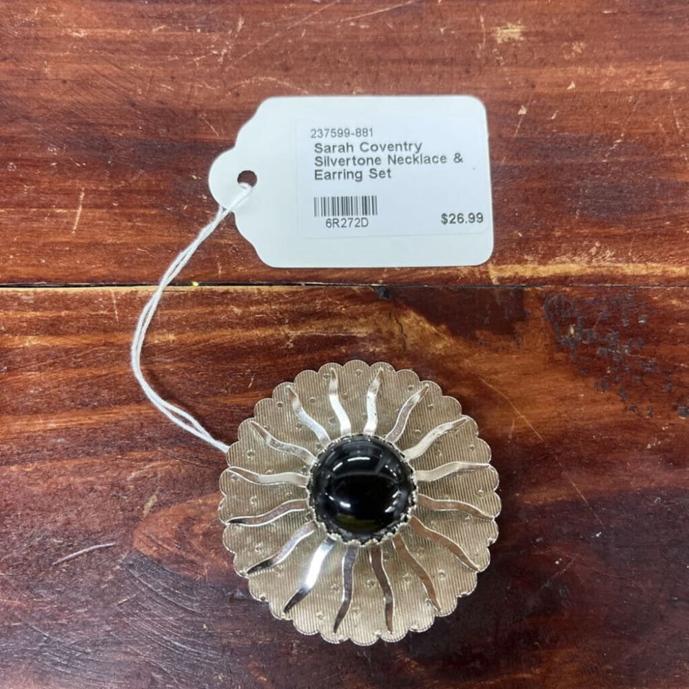 SARAH COVENTRY SILVERTONE NECKLACE & EARRING SET