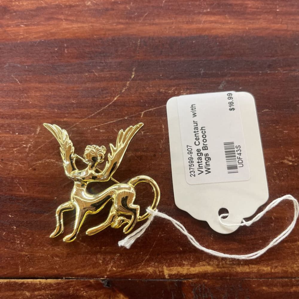 VINTAGE CENTAUR WITH WINGS BROOCH