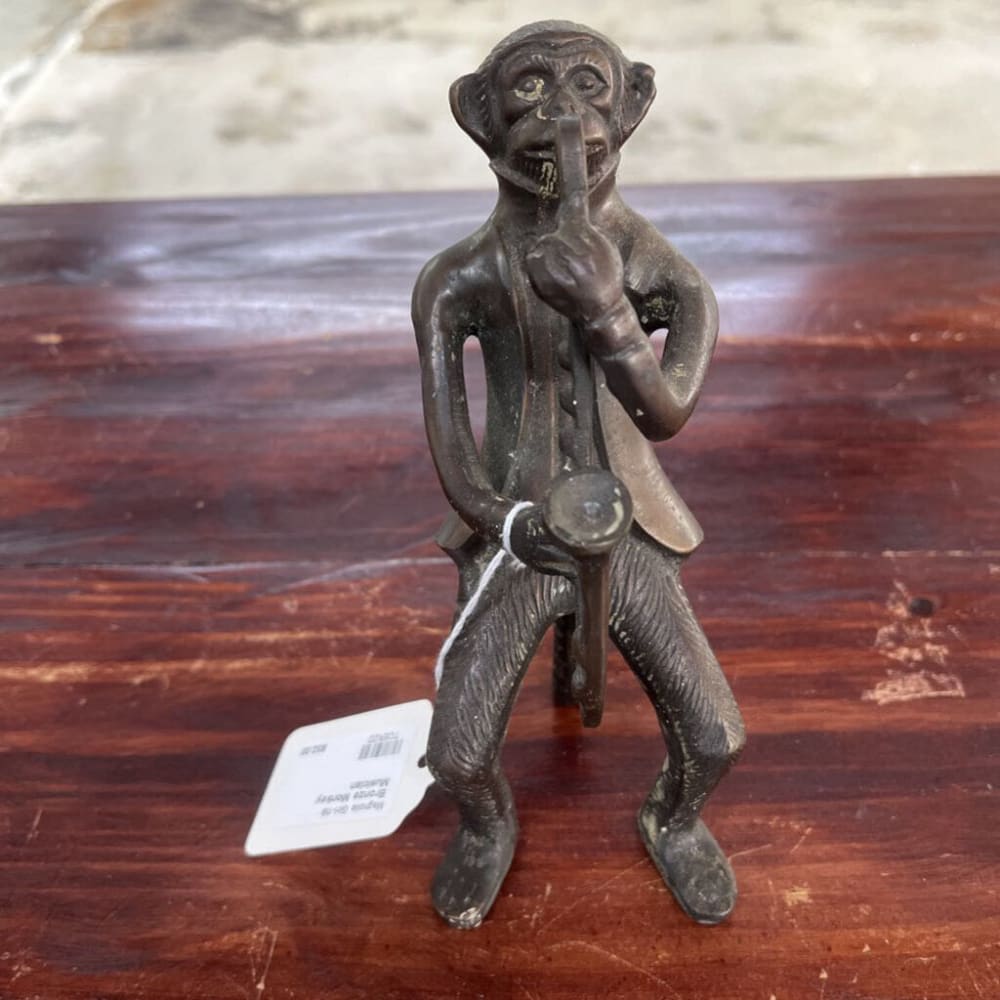 BRONZE MONKEY MUSICIAN