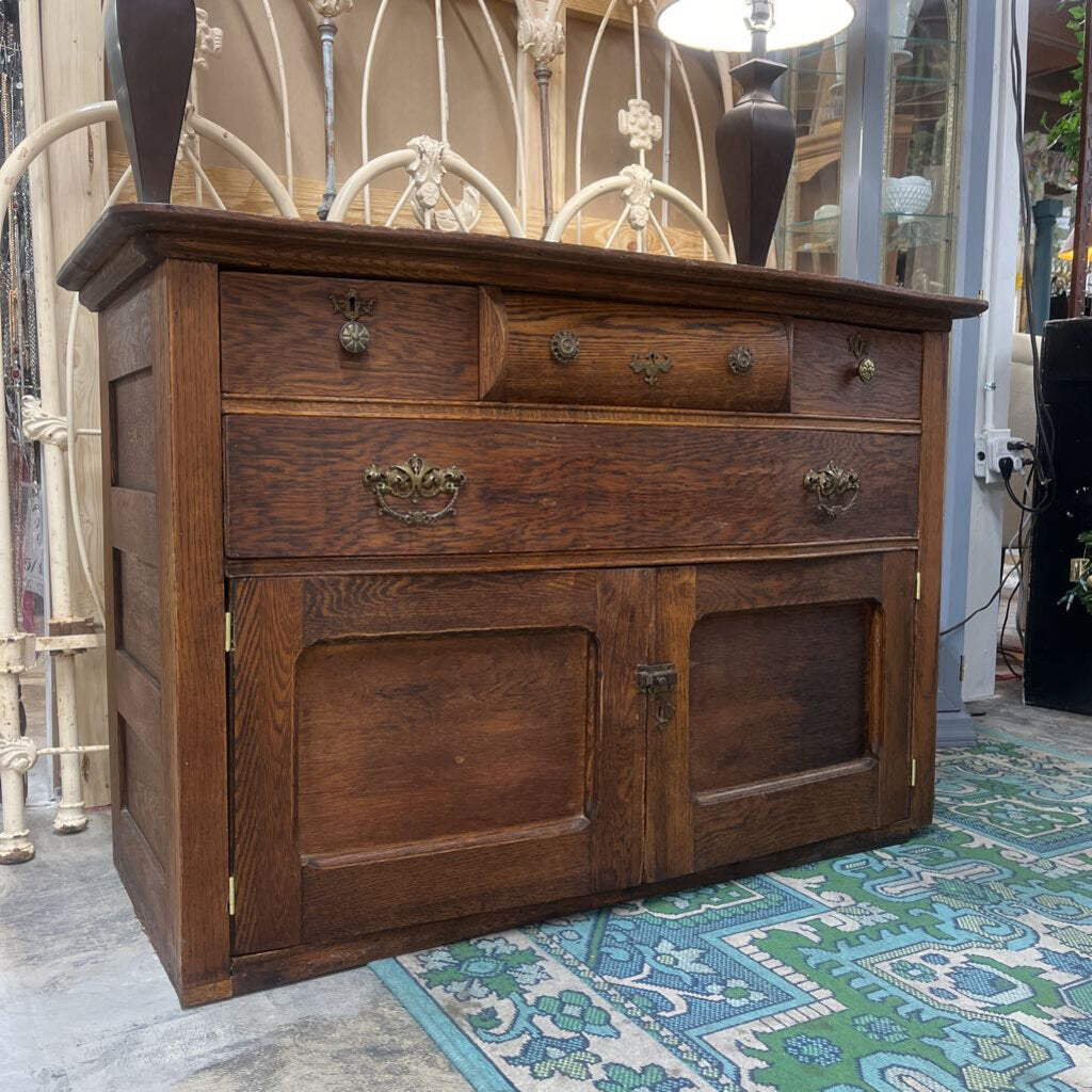 ANTIQUE TIGER OAK BUFFET