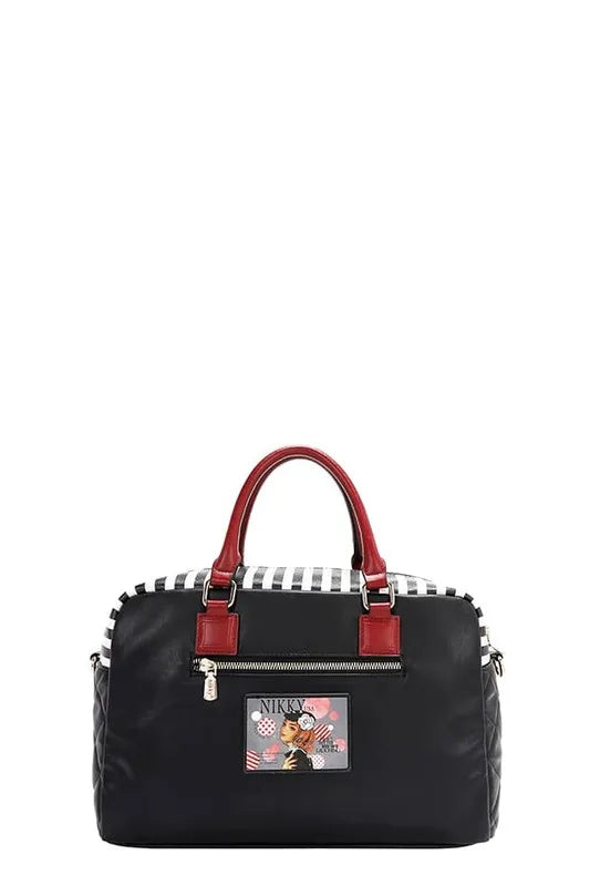 NICOLE LEE USA ECO-LEATHER BOSTON BAG