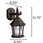 TOWNHOUSE 1-LIGHT 16"H OUTDOOR WALL LIGHT FIXTURE, TANNERY BRONZE FINISH BY KICHLER