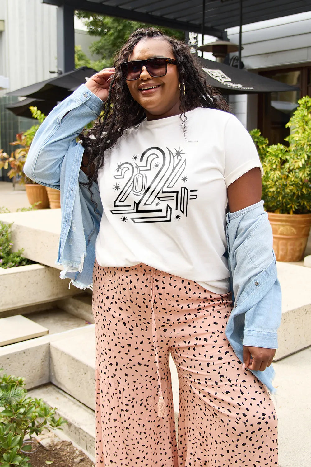 SIMPLY LOVE FULL SIZE 2024 ROUND NECK SHORT SLEEVE T-SHIRT