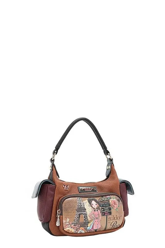 NICOLE LEE USA ECO-LEATHER SHOULDER BAG