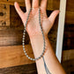 6mm and 3mm Sterling Silver Pearls choker necklace - 14 inch choker