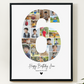 6th Birthday Photo Collage Canva Template – Editable Milestone Poster