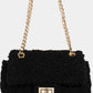 FAME FAUX FUR RECTANGLE CROSSBODY BAG