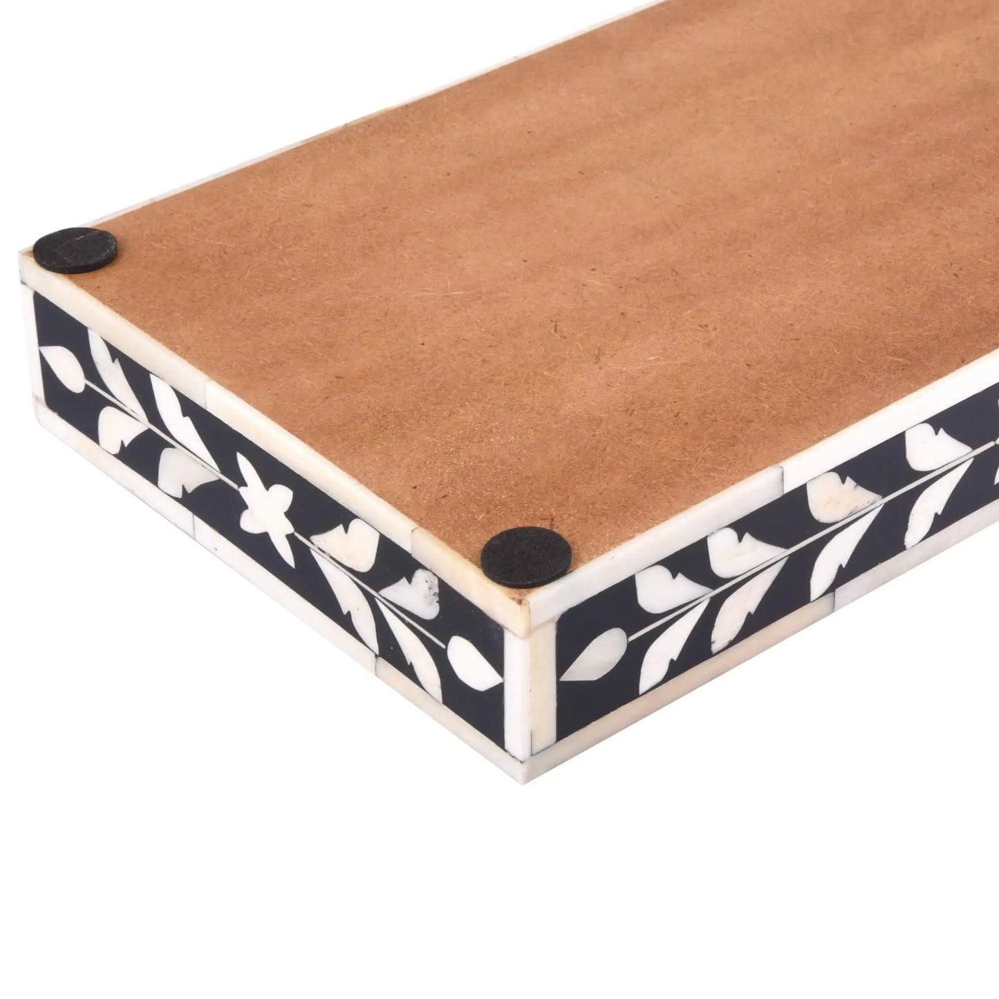 VANITY TRAYS PARLOUR WHIST PATTERN BONE & RESIN INLAY COLLECTION IN 10X6