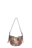 NICOLE LEE USA ECO-LEATHER SADDLE BAG