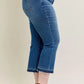 JUDY BLUE FULL SIZE HW VINTAGE WASH RELEASE HEM KICK FLARE JEANS PLUS SIZE
