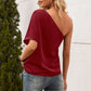 IVY LANE SINGLE SHOULDER HALF SLEEVE T-SHIRT