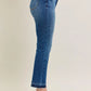JUDY BLUE FULL SIZE HW VINTAGE WASH RELEASE HEM KICK FLARE JEANS PLUS SIZE