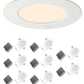 8 PACK - BRILLI 4W COLOR TUNABLE LED CANLESS RECESSED RETROFIT DOWNLIGHT FLUSH MOUNT LIGHT FIXTURE