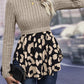 IVY LANE LEOPARD PEPLUM ROUND NECK BLOUSE