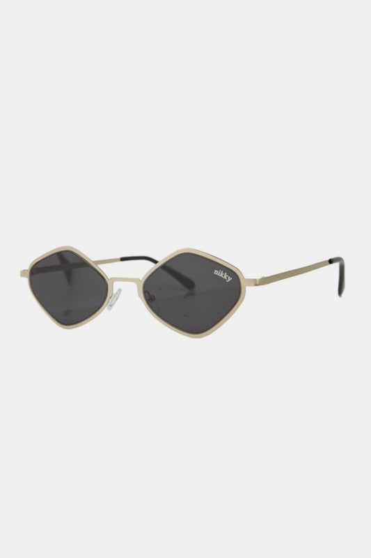 NICOLE LEE USA METAL FRAME GEOMETRIC SUNGLASSES