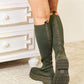 WILD DIVA FOOTWEAR KNEE HIGH PLATFORM SOCK BOOTS