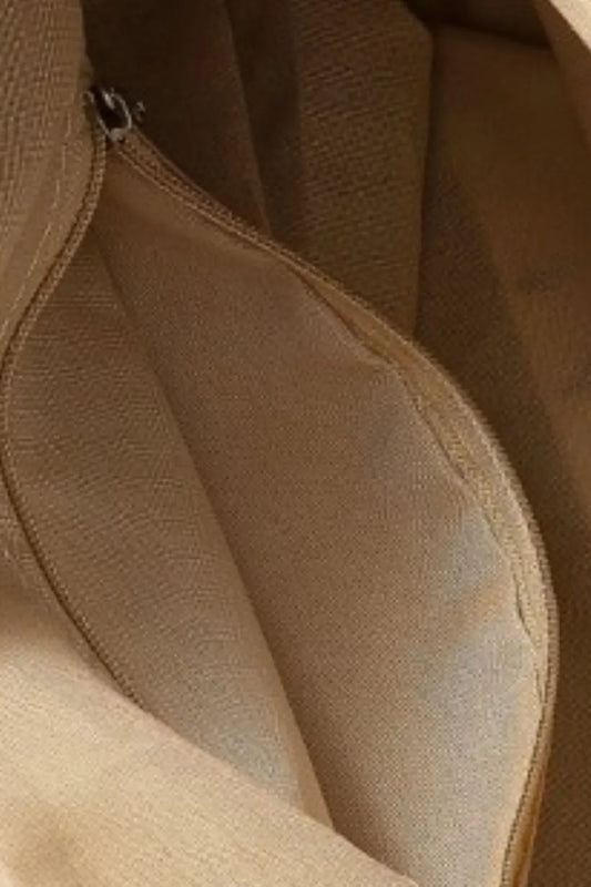 FAME FAUX LEATHER STUDDED TRIM SHOULDER BAG