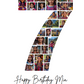 7th Birthday Photo Collage Canva Template – Editable Milestone Poster