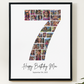 7th Birthday Photo Collage Canva Template – Editable Milestone Poster