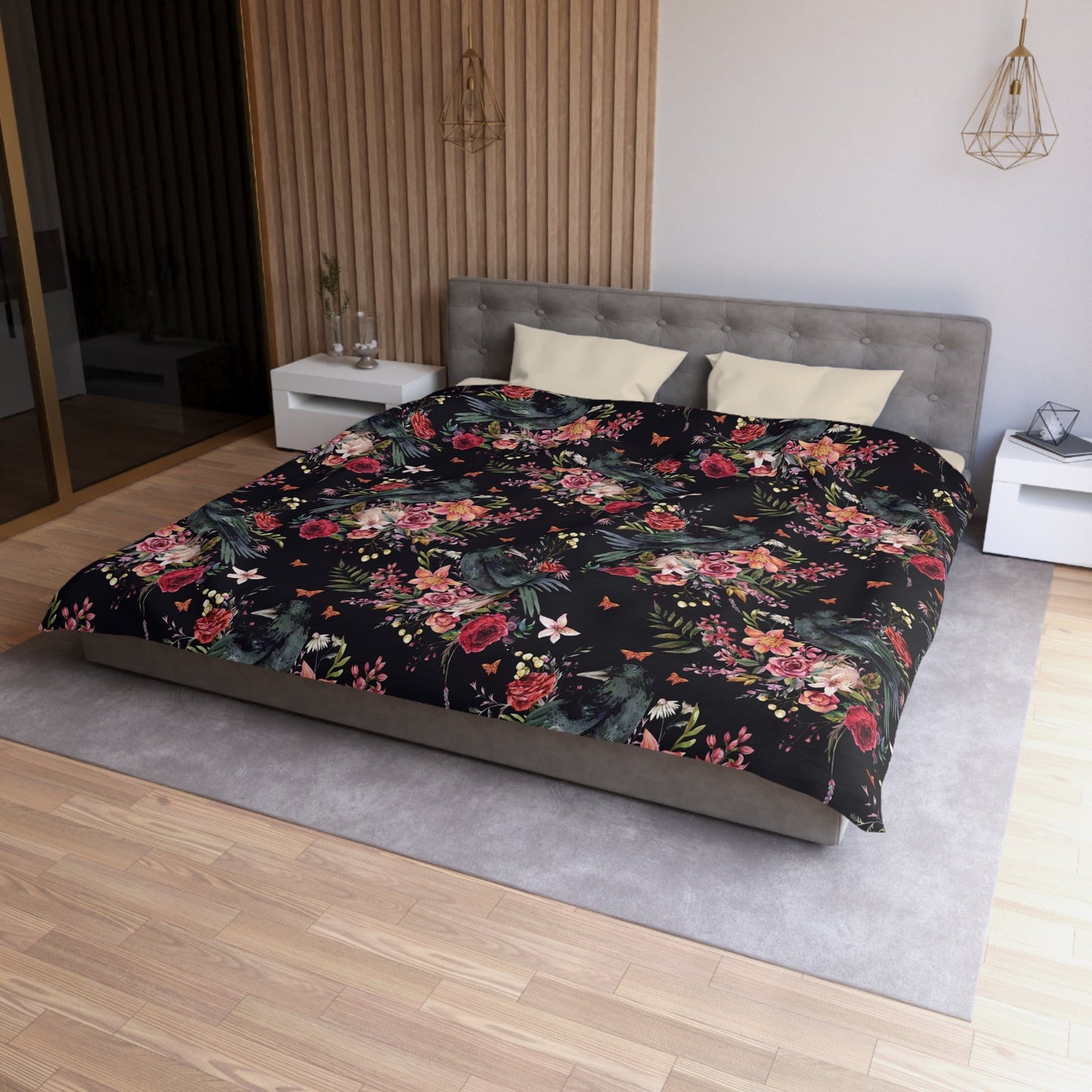 THE RAVEN OF THE WOOD MICROFIBER DUVET COVER