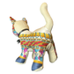 TASSELS VINTAGE SILK SCARF PATCHWORK KITTEN