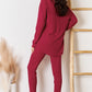 BASIC BAE FULL SIZE RIBBED ROUND NECK HIGH-LOW SLIT TOP AND PANTS SET